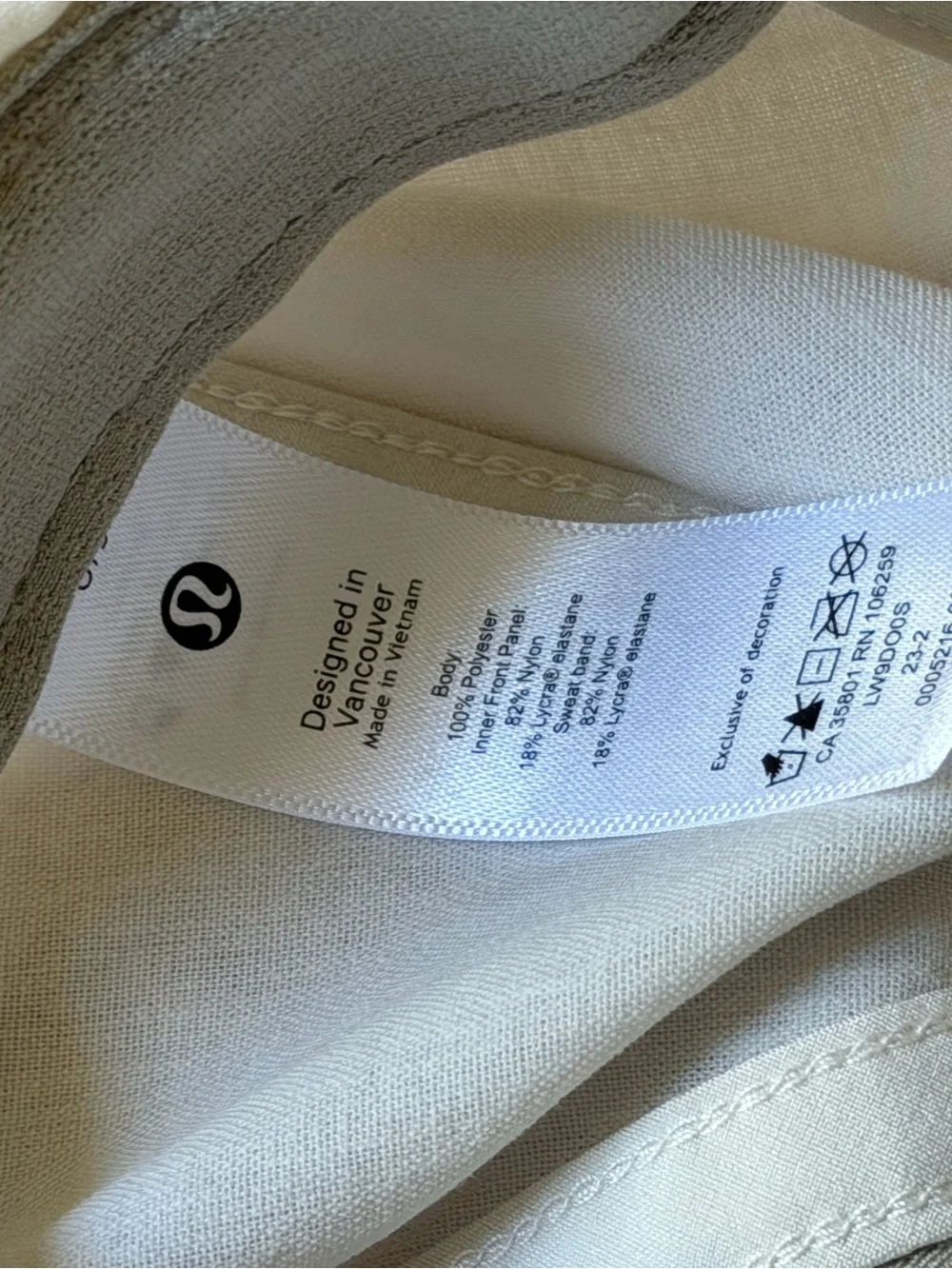 lululemon athletica Cream/White Baseball Cap